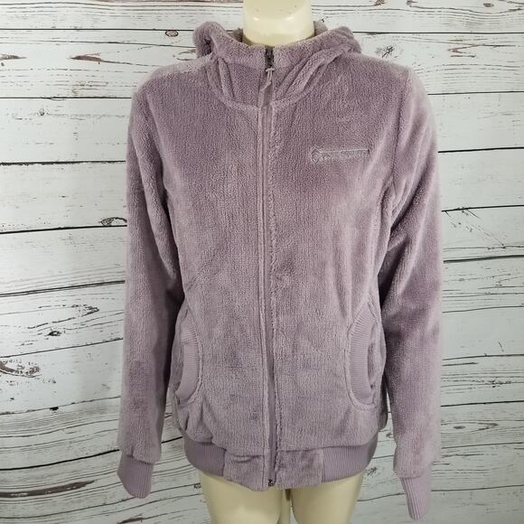 FREE COUNTRY Hoodie Jacket LAVENDER Soft Plush zip up Size Small - Picture 2 of 9